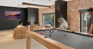 Games and TV area at Iglu Redfern